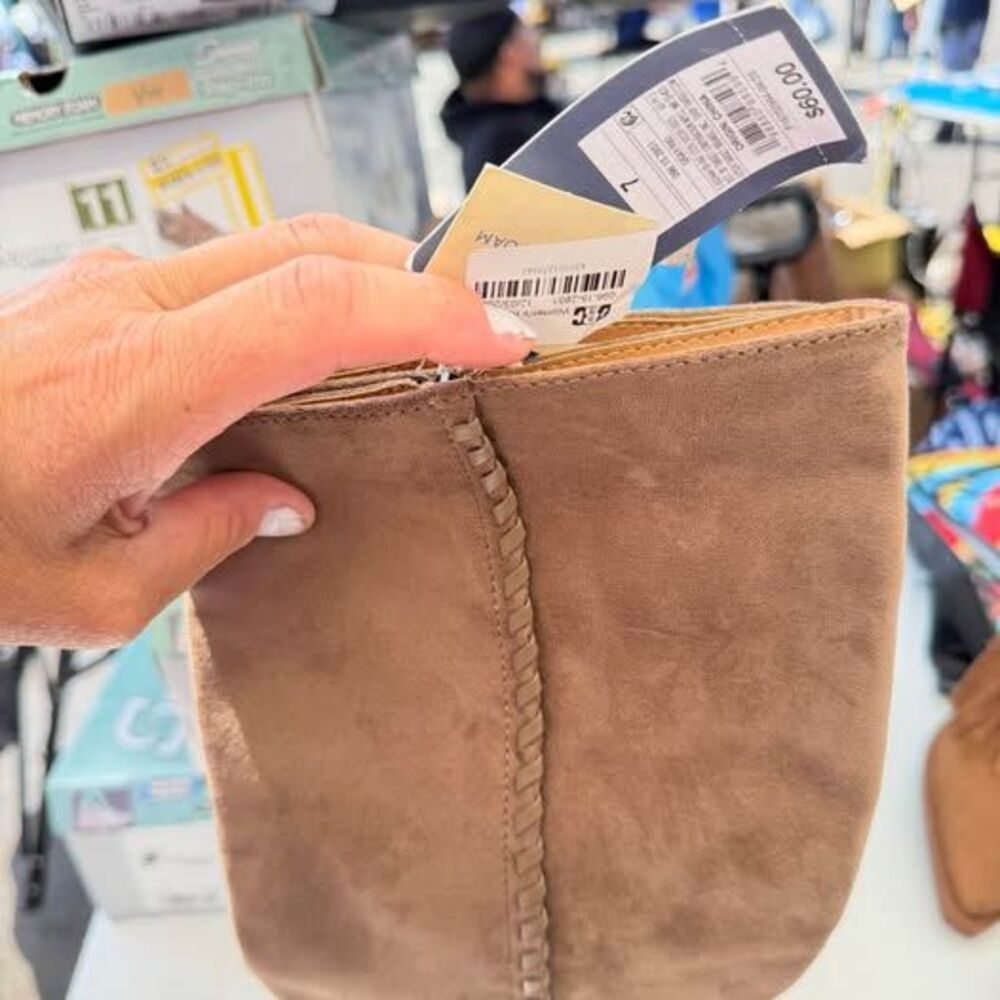 New Brown Suede-like Knee High Boots Size 7 - Picture 4 of 5